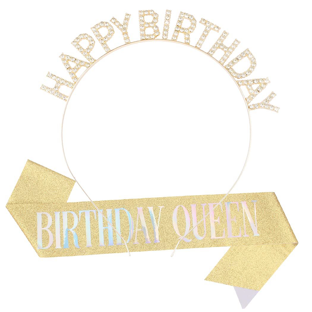 Wholesale BIRTHDAY Party Glitter Colorful Shoulder Belt Ceremony Belt Crown